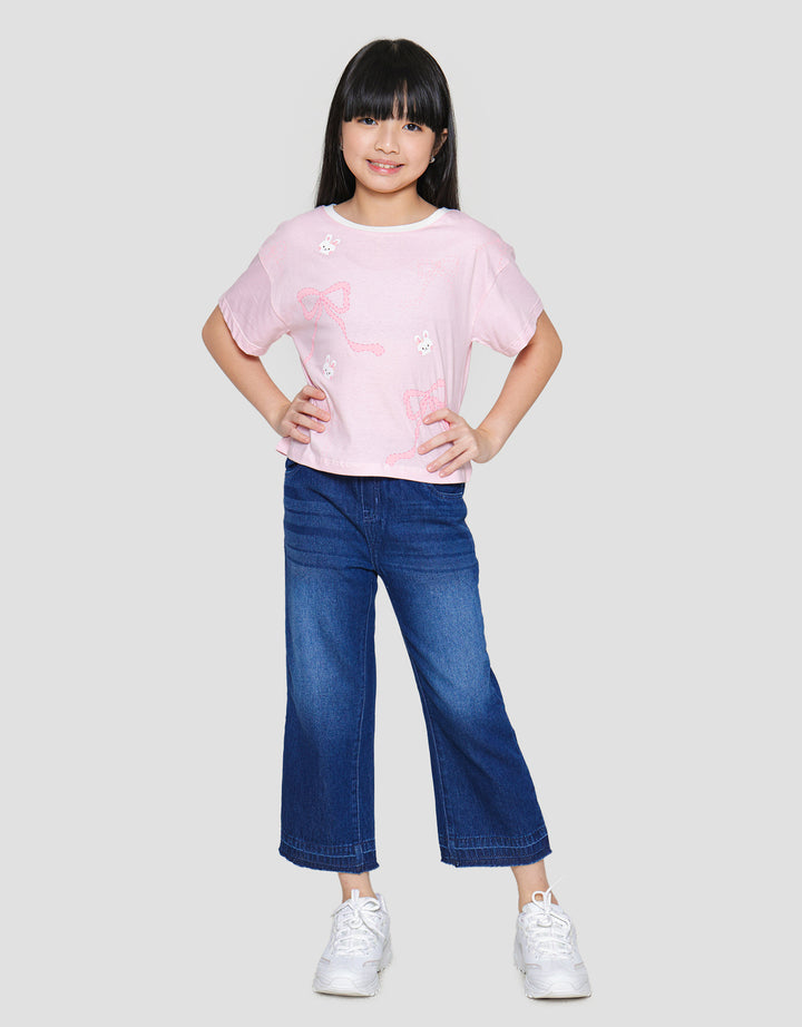 Little M Bunny Coquette Girls T-Shirt