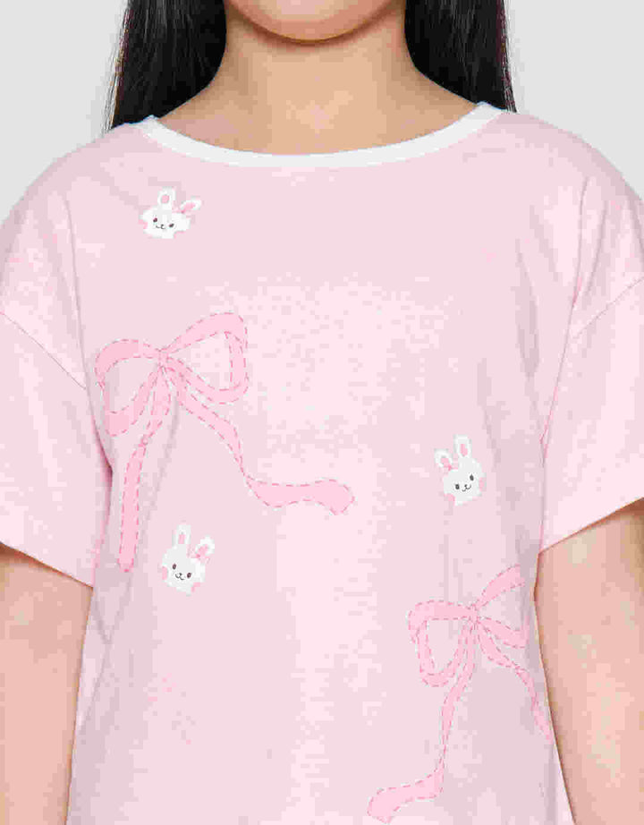 Little M Bunny Coquette Kaos Anak Perempuan