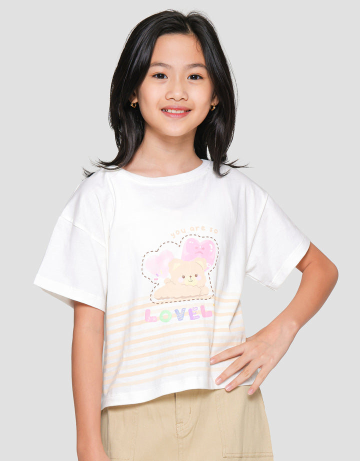 Little M Bear Love Girls T-shirt