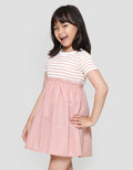 Little M Woven Dress Lengan Pendek Anak Perempuan
