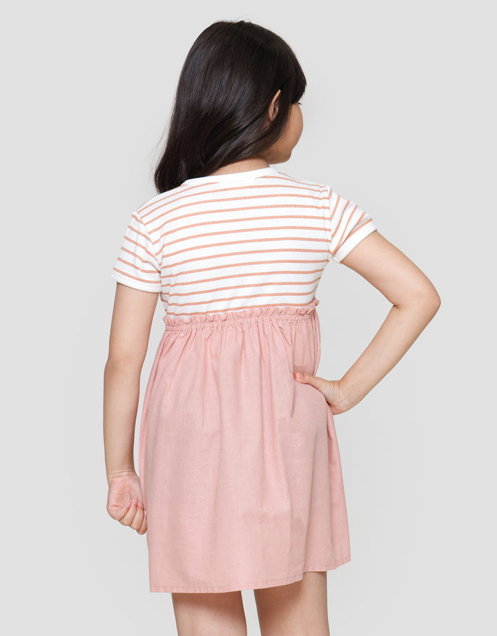 Little M Woven Dress Lengan Pendek Anak Perempuan