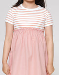 Little M Woven Dress Lengan Pendek Anak Perempuan