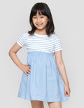 Little M Woven Dress Lengan Pendek Anak Perempuan