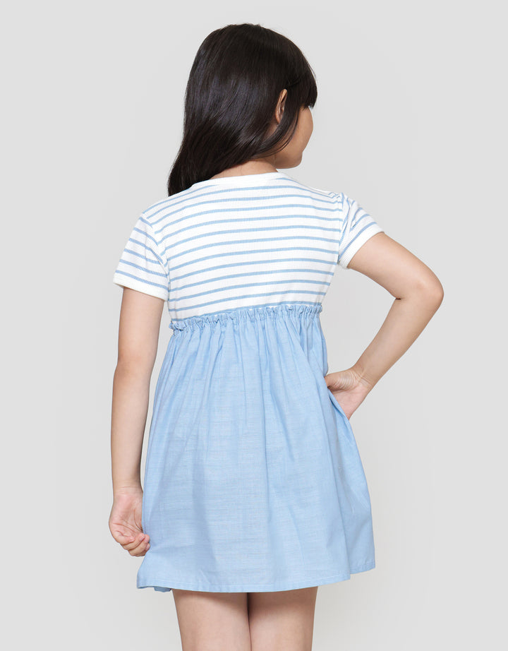 Little M Woven Dress Lengan Pendek Anak Perempuan