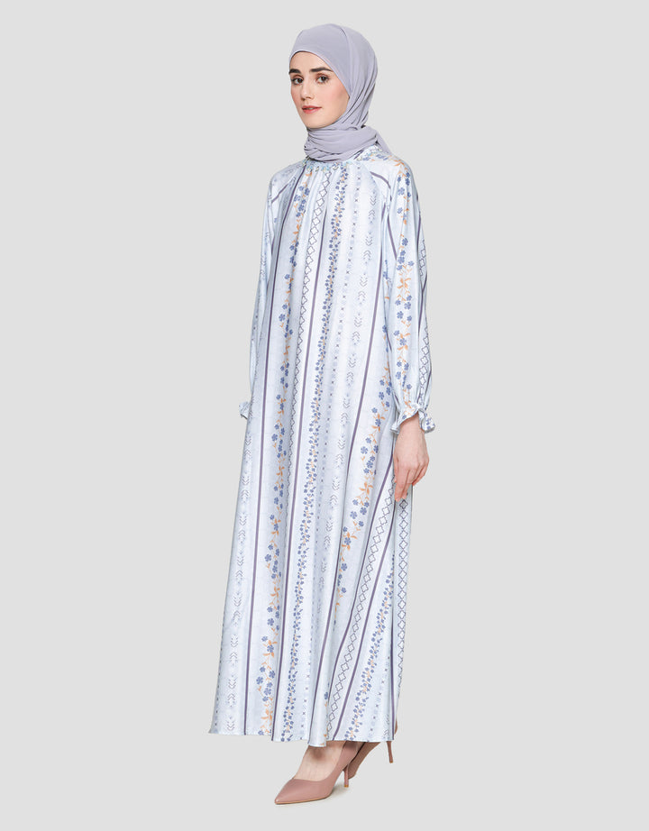 Annisa Halter Neck Printed Maxi Dress Wanita