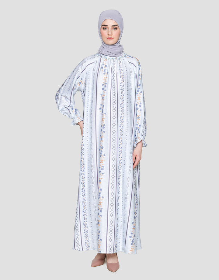 Annisa Halter Neck Printed Maxi Dress Wanita