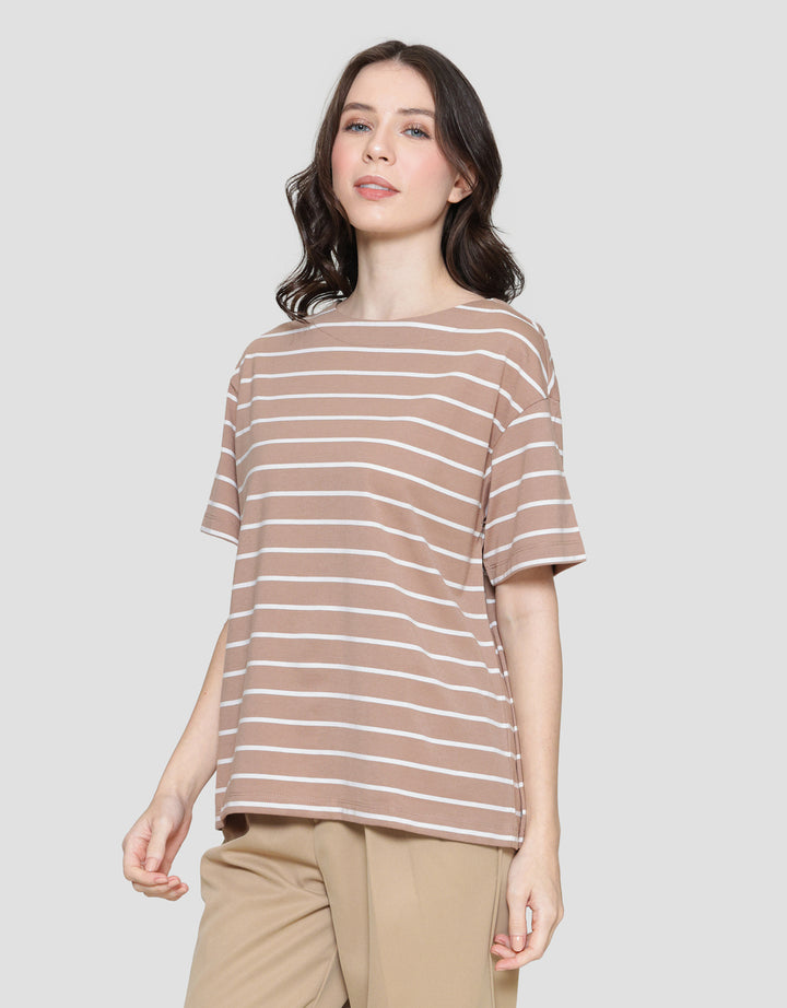St. Yves Baleno Stripe Kaos Wanita
