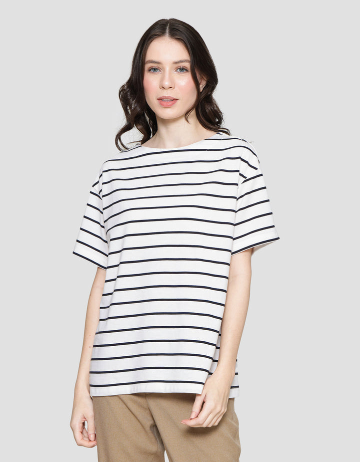 St. Yves Baleno Stripe Kaos Wanita