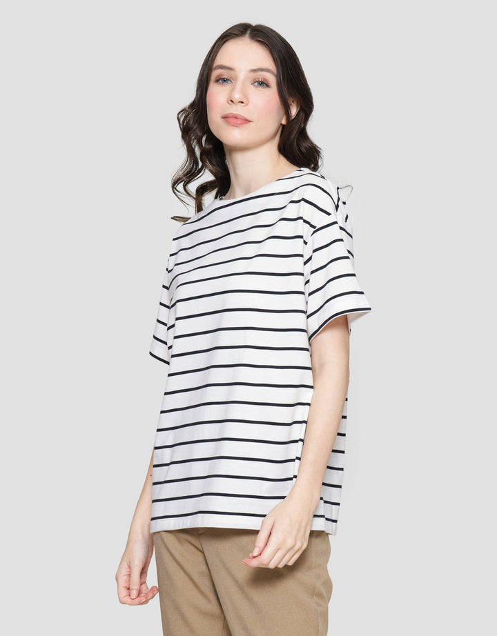 St. Yves Baleno Stripe Kaos Wanita