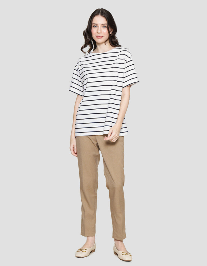 St. Yves Baleno Stripe Kaos Wanita