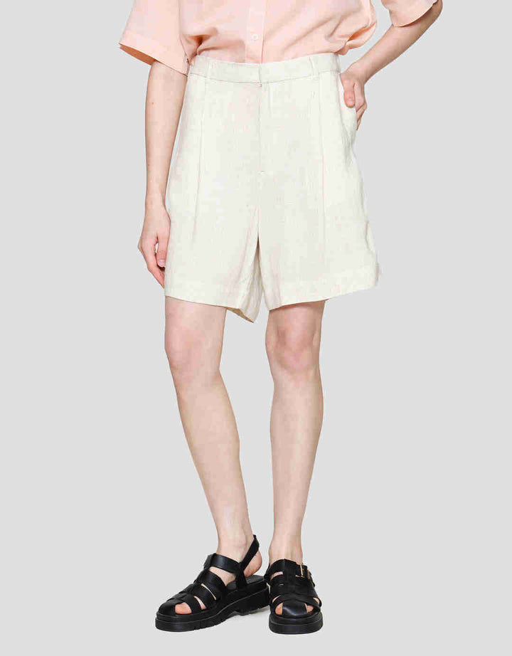 St. Yves Linen Blend Relax Celana Pendek Wanita