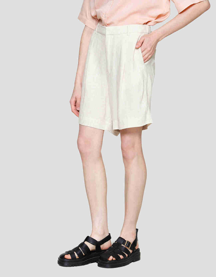 St. Yves Linen Blend Relax Celana Pendek Wanita