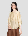 St. Yves Soft Cotton Front Button Blouse Wanita