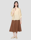 St. Yves Soft Cotton Front Button Blouse Wanita