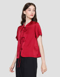 Connexion Shanghai Collar Ribon Layer Blouse Wanita