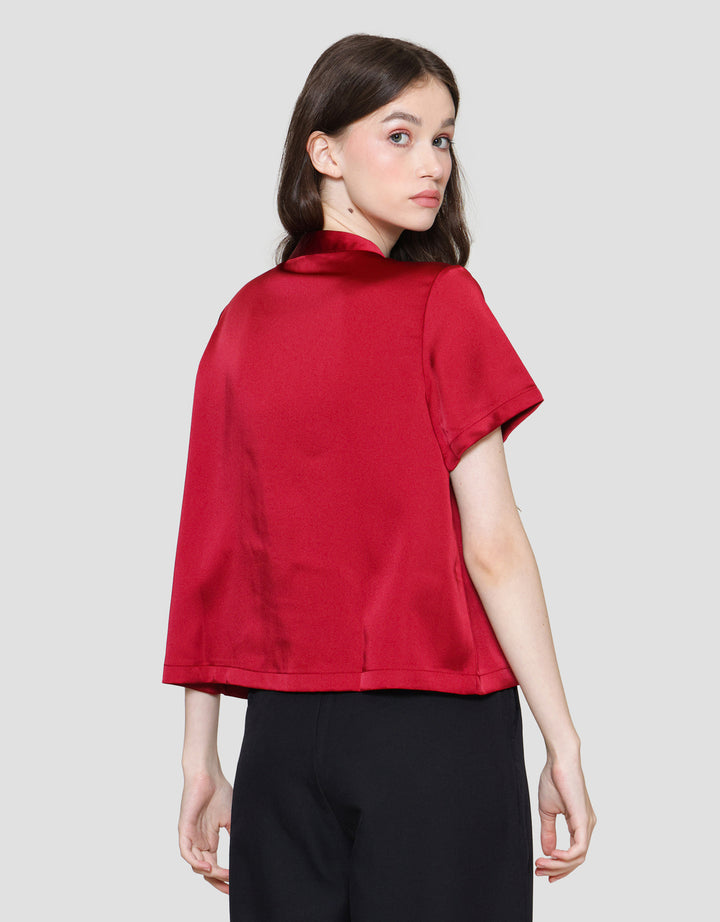 Connexion Shanghai Collar Ribon Layer Blouse Wanita