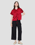 Connexion Shanghai Collar Ribon Layer Blouse Wanita