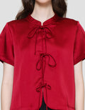 Connexion Shanghai Collar Ribon Layer Blouse Wanita