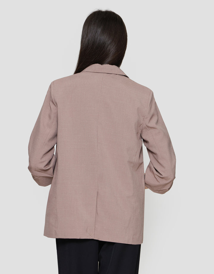 Connexion Rolled Up Sleeve Blazer Oversized Wanita