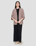 Connexion Rolled Up Sleeve Blazer Oversized Wanita