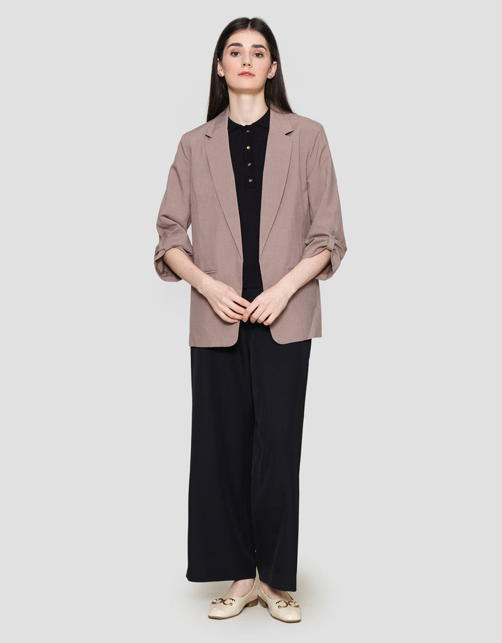Connexion Rolled Up Sleeve Blazer Oversized Wanita