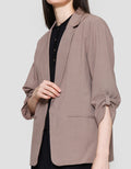 Connexion Rolled Up Sleeve Blazer Oversized Wanita