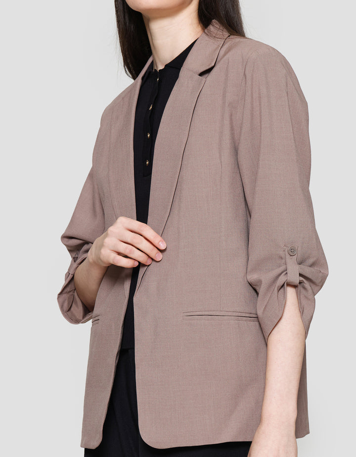 Connexion Rolled Up Sleeve Blazer Oversized Wanita