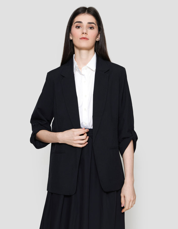 Connexion Rolled Up Sleeve Blazer Oversized Wanita
