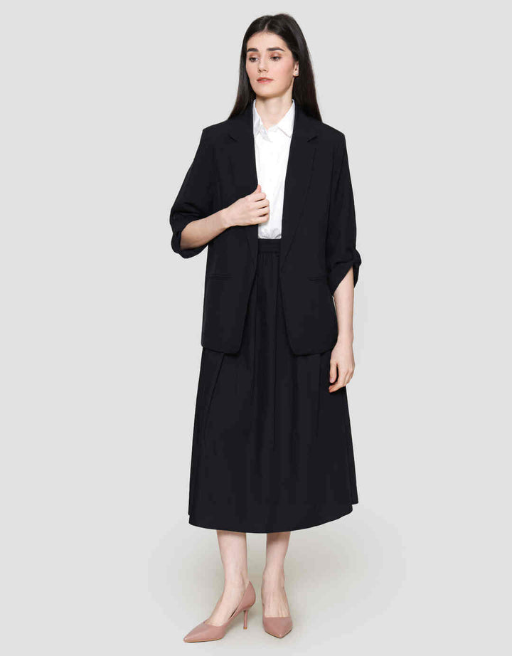 Connexion Rolled Up Sleeve Blazer Oversized Wanita