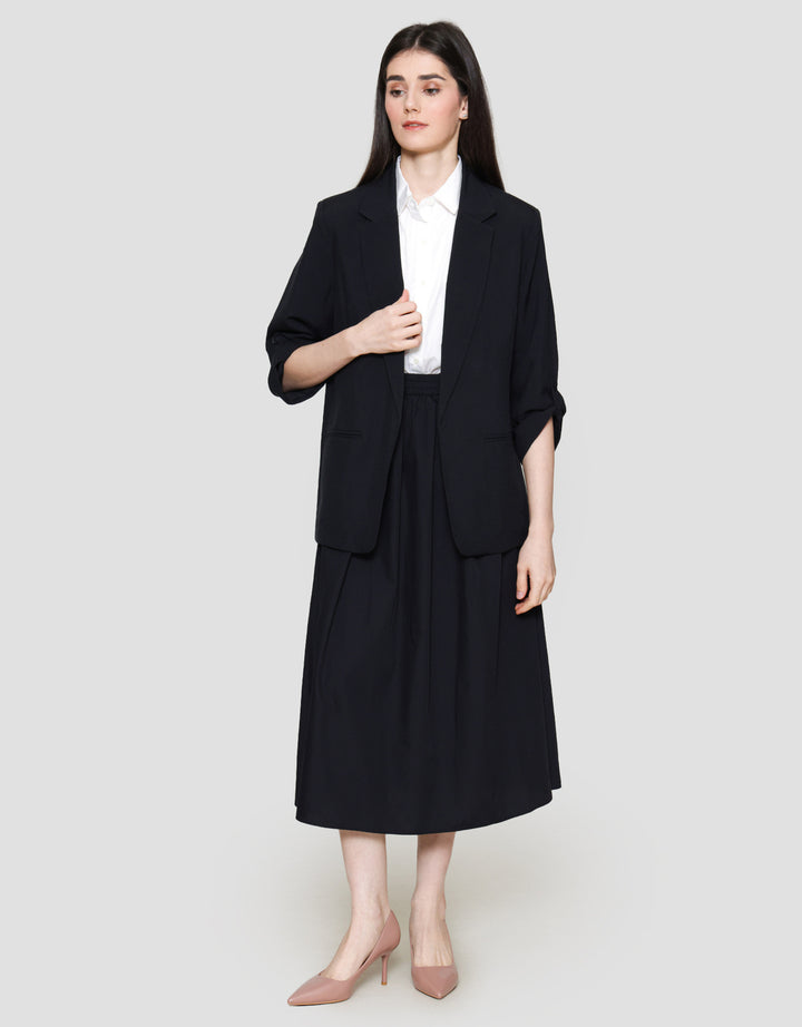 Connexion Rolled Up Sleeve Blazer Oversized Wanita