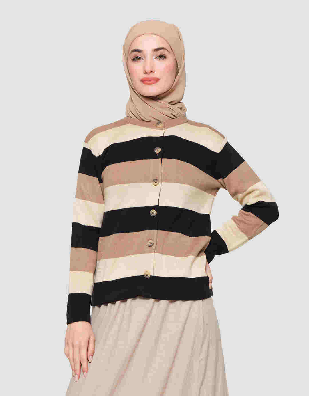 Annisa Strippy Down Cardigan Women