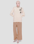 Annisa Flower Applique Sweater Wanita