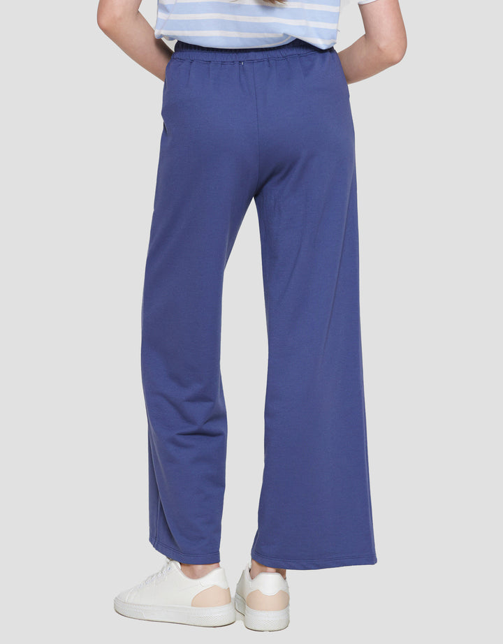 Nevada Terry Solid Wide Leg Relax Women's Long Pants