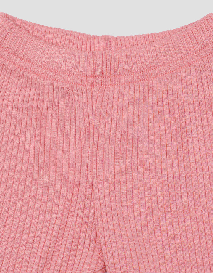 Pipiniko Ribbed Shirt And Leggings Girls Outfit Set