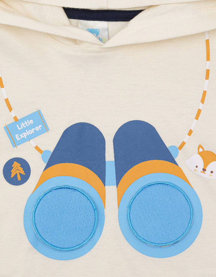 Pipiniko Teropong Print Kaos Hoodie Anak Laki-laki