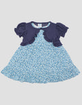 Pipiniko Cardigan Floral Midi Dress Anak Perempuan