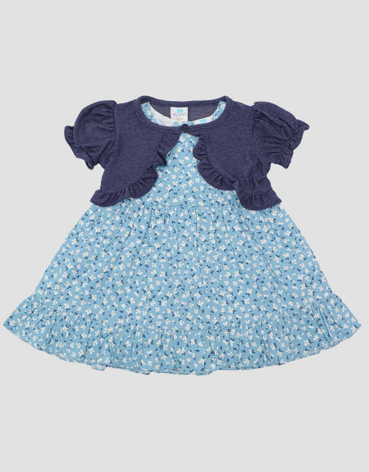 Pipiniko Cardigan Floral Midi Dress Anak Perempuan
