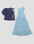 Pipiniko Cardigan Floral Midi Dress Anak Perempuan