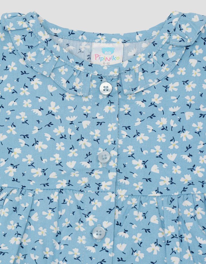 Pipiniko Floral Set Denim Anak Perempuan