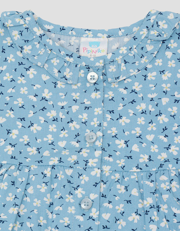 Pipiniko Floral Set Denim Anak Perempuan