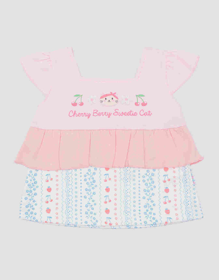 Pipiniko Fashion Cherry Berry Baby Girl T-shirt