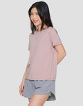 Suko Sports Kerah Bulat Lengan Pendek Kaos Wanita