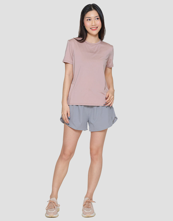 Suko Sports Kerah Bulat Lengan Pendek Kaos Wanita