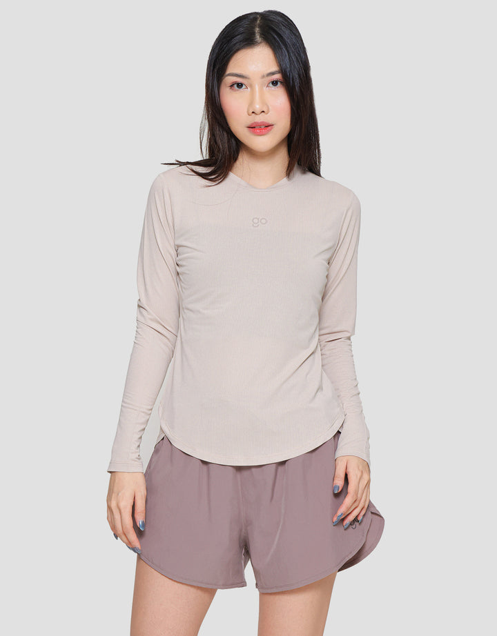 Suko Sports Kaos Kerah Bulat Lengan Panjang Wanita