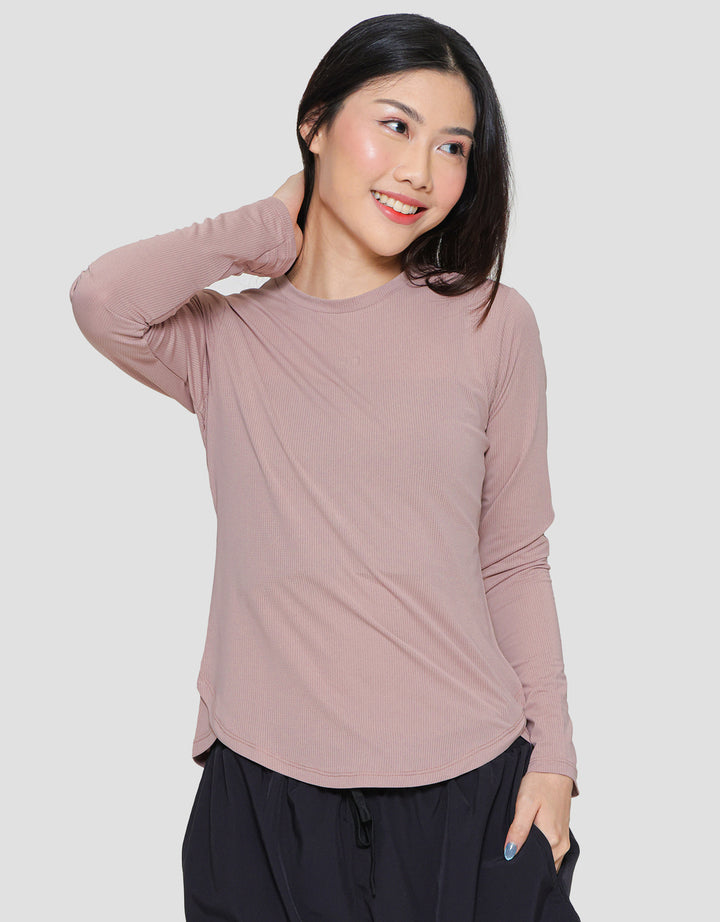 Suko Sports Kaos Kerah Bulat Lengan Panjang Wanita