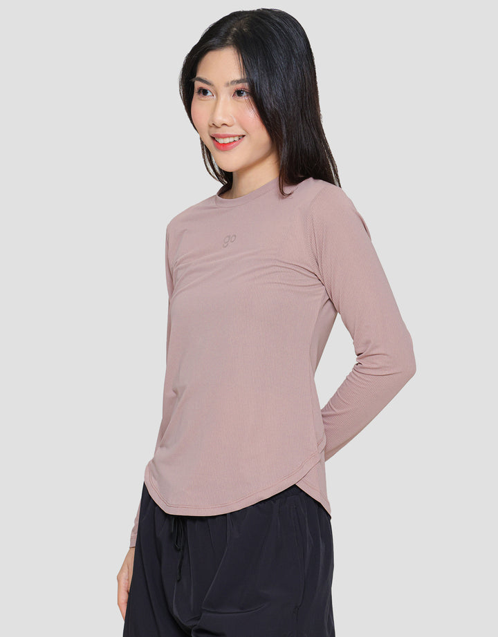 Suko Sports Kaos Kerah Bulat Lengan Panjang Wanita