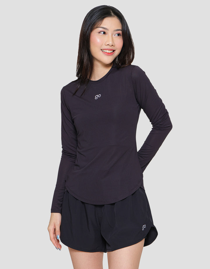 Suko Sports Kaos Kerah Bulat Lengan Panjang Wanita