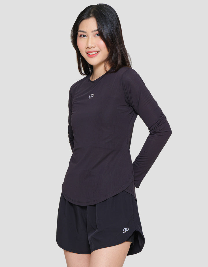 Suko Sports Kaos Kerah Bulat Lengan Panjang Wanita