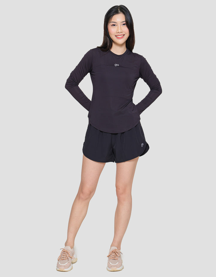 Suko Sports Kaos Kerah Bulat Lengan Panjang Wanita