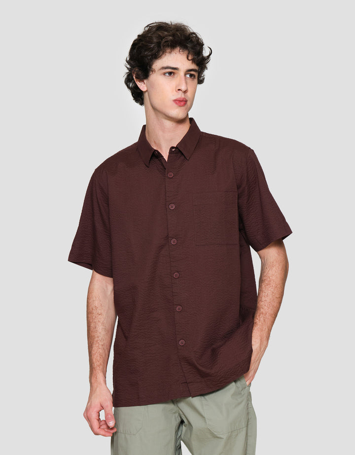 Cole Solid Sheersuckers Kemeja Pria